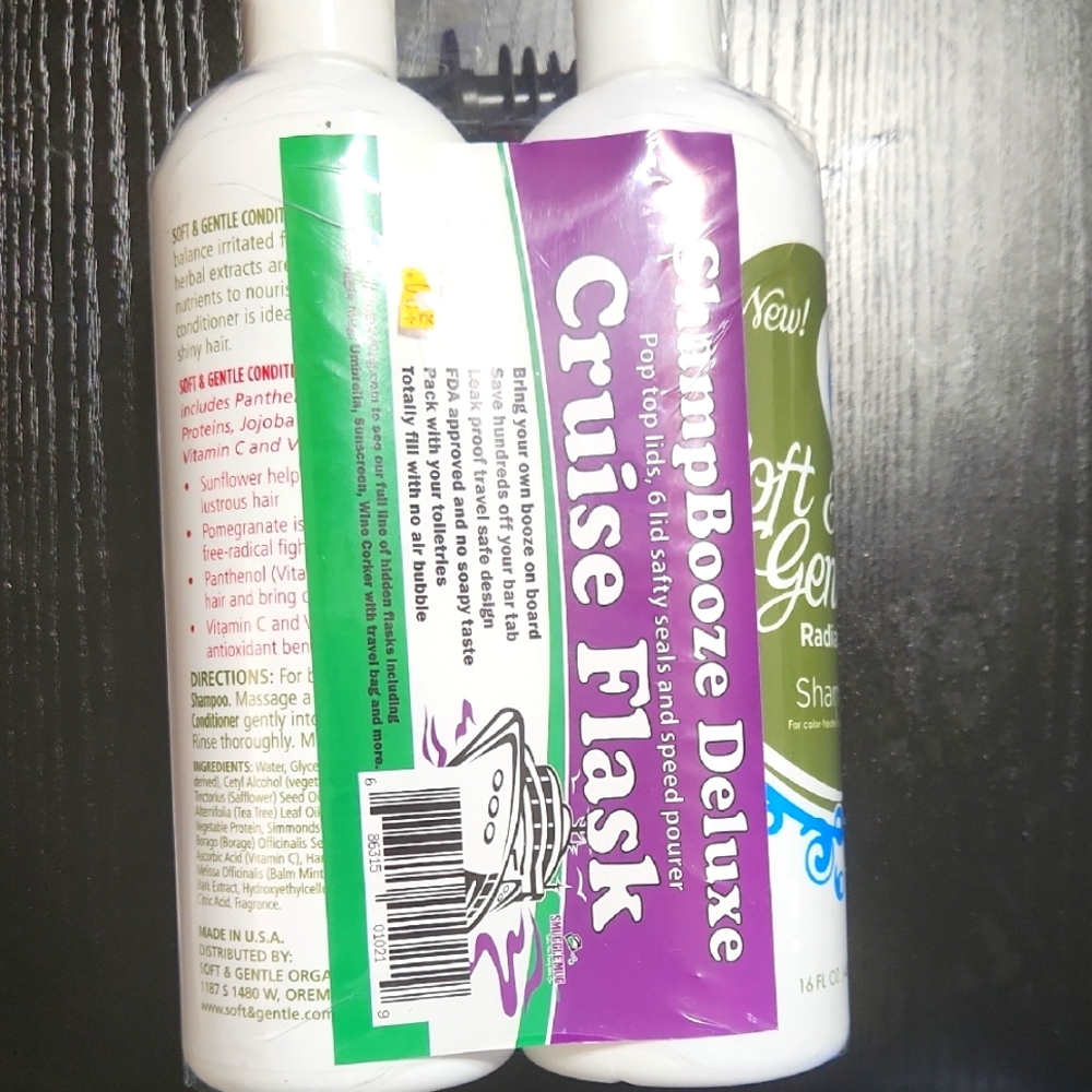 CRUISE Smuggle Mug For Cruises. Shampoo Condition Bottles With Spout Pourer,lids